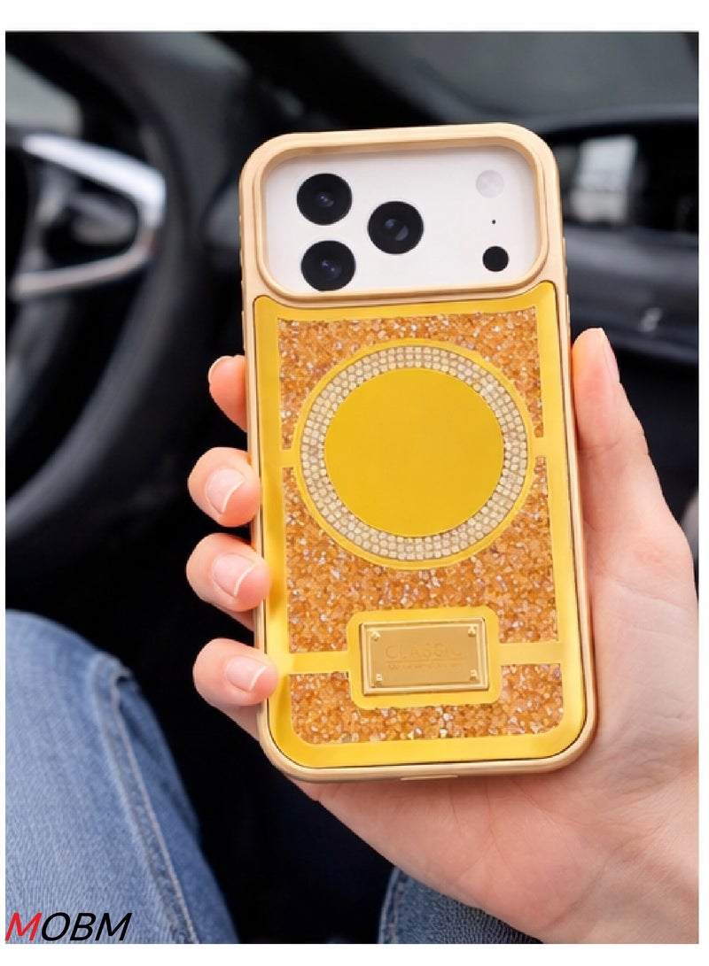 MOBM Case for iPhone 17 Pro Case with Mirror Cute Luxury Sparkle Glitter Diamond Crystal Rhinestone Protective Cover (iPhone "17 Pro") - Image 3